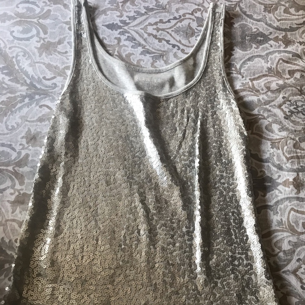 Women’s Old Navy tank top with silver sequins